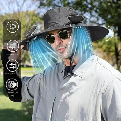 Solar Cooling Fan Hat – قبعة تبريد بمروحة شمسية